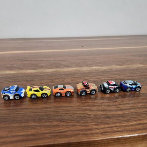 Nano Speed Mini Pull Back Cars Lot Of 6 Racing Toys 1 Inch - Picture 3 of 5